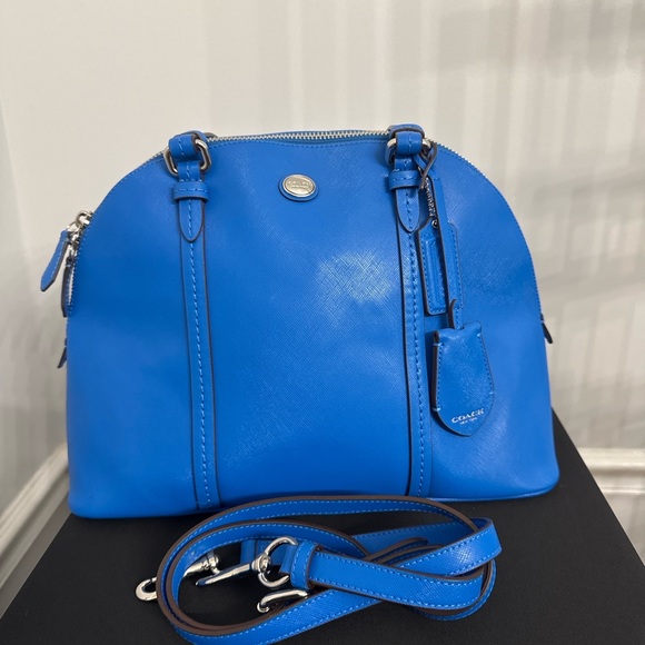 Coach Vibrant Blue Satchel Bag - Picture 1 of 7